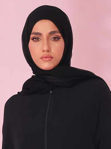 Energetic Essence Black Silk Chiffon Scarves